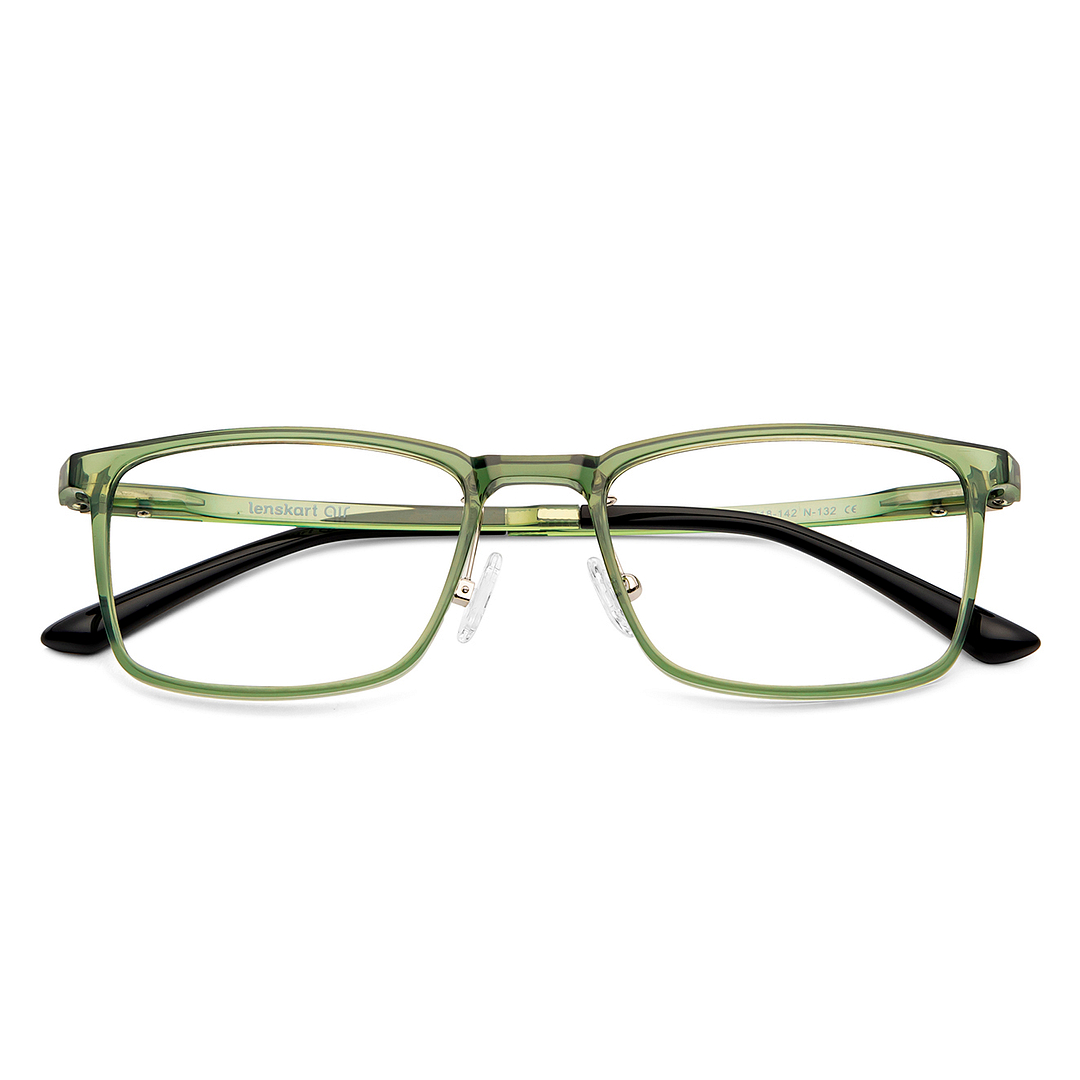 Lenskart Air Online Green Transparent Full Rim Rectangle left side