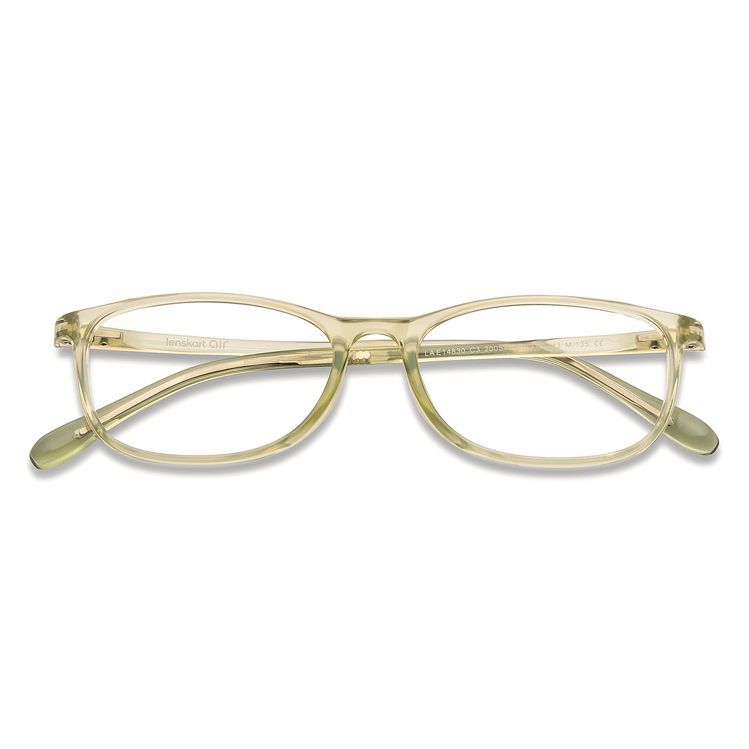 Lenskart Air Online Green Transparent Full Rim Rectangle left side