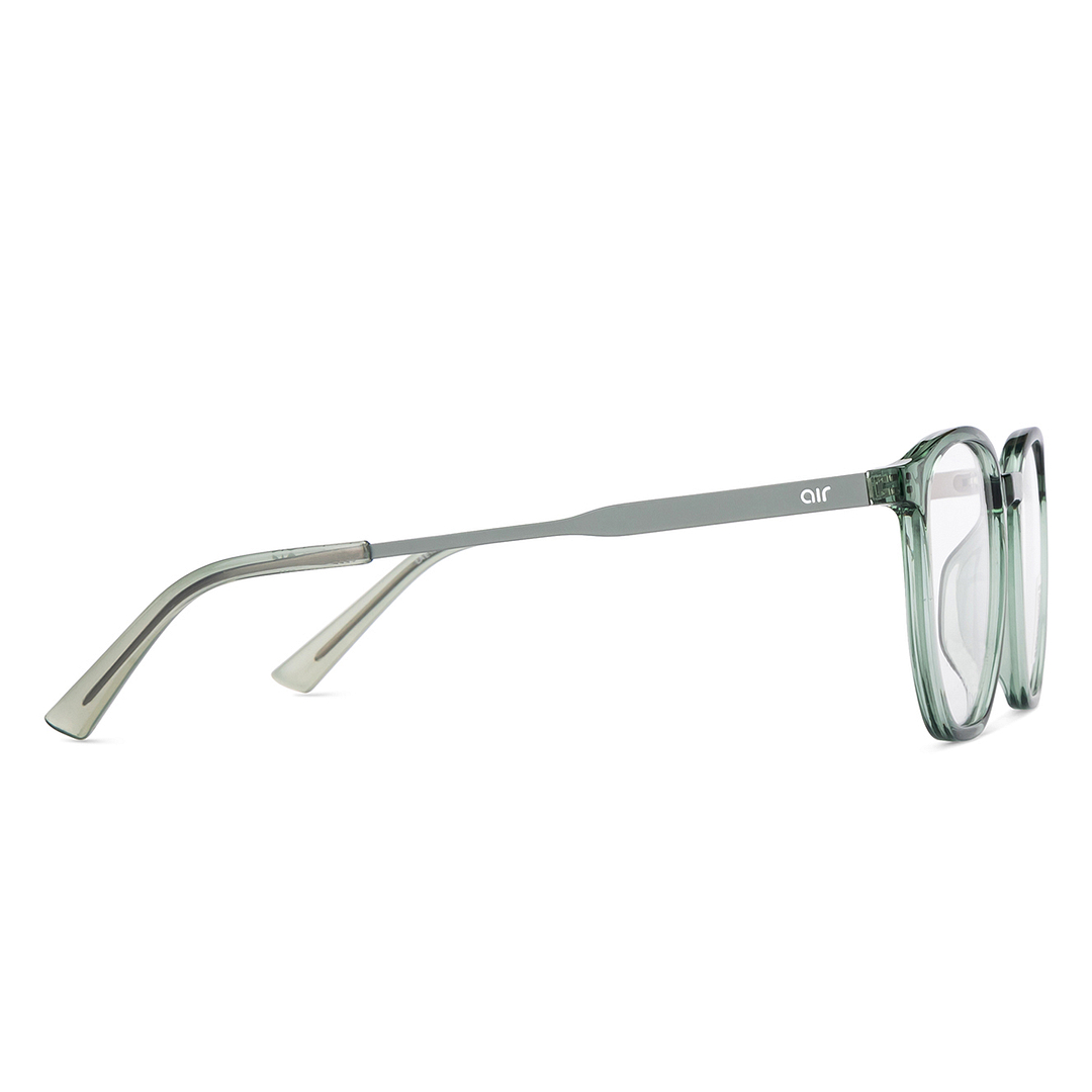 Lenskart Air Green Transparent Full Rim Round left side