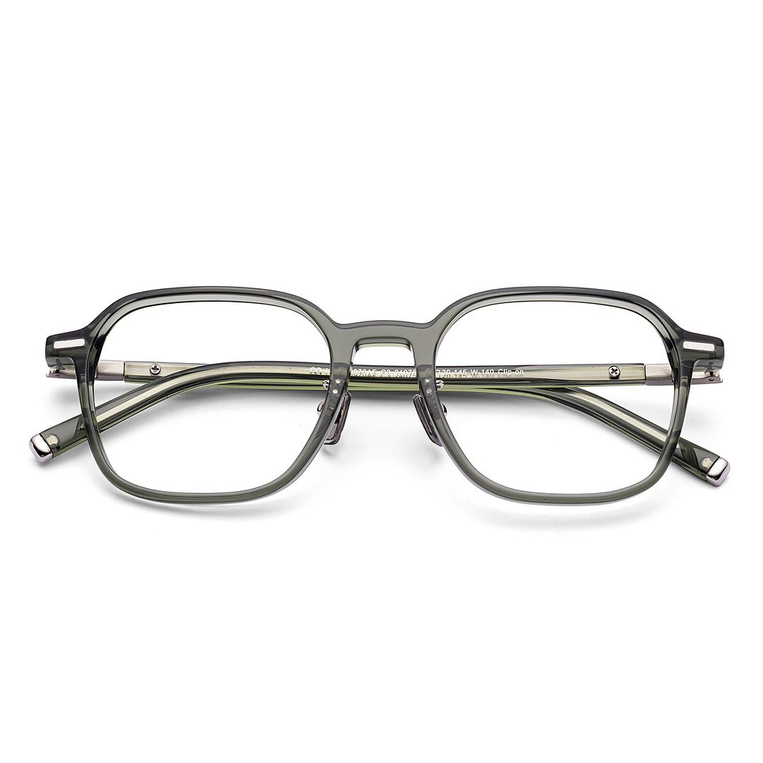 Lenskart Green Transparent Full Rim Geometric right side