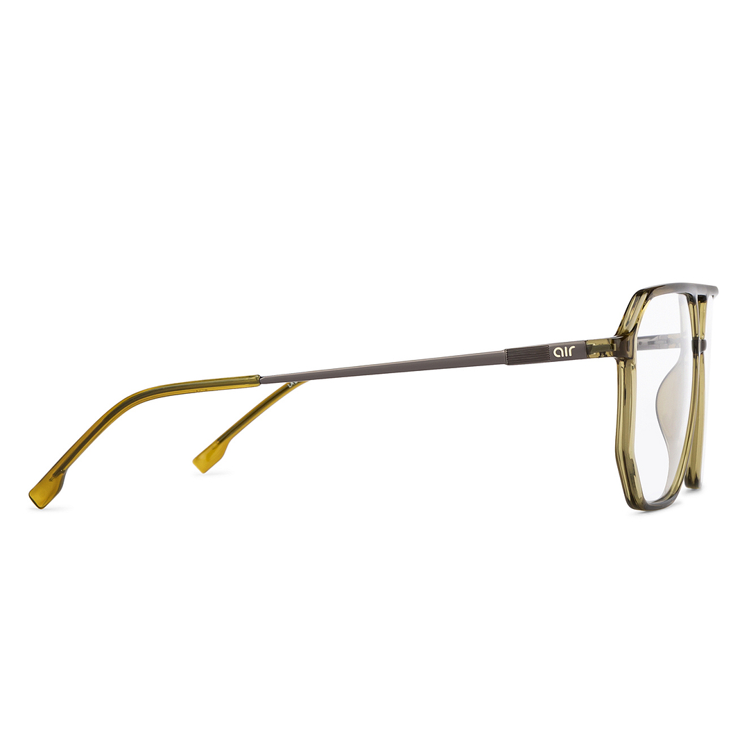 Lenskart Air Online Green Transparent Full Rim Geometric left side