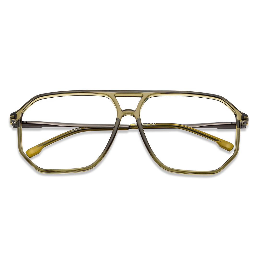 Lenskart Air Online Green Transparent Full Rim Geometric left side