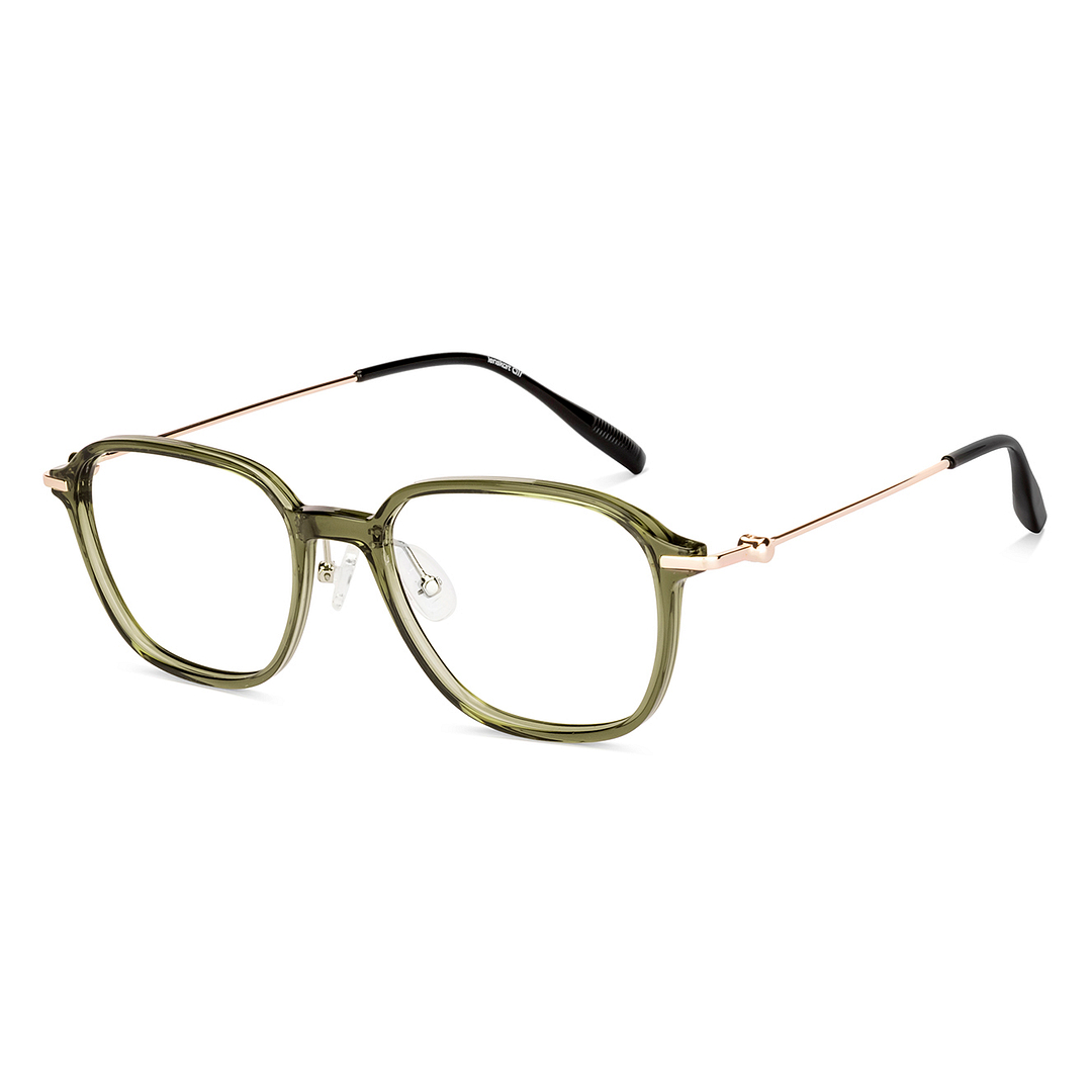 Lenskart Air Green Transparent Full Rim Square right side