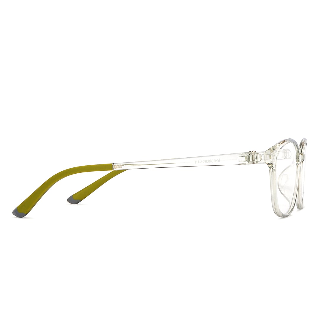 Lenskart Air Online Green Transparent Full Rim Cat Eye left side