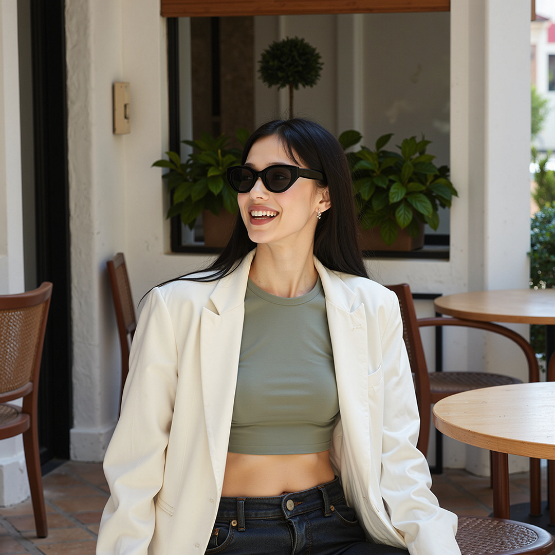 Lenskart Black Full Rim Cat Eye left side