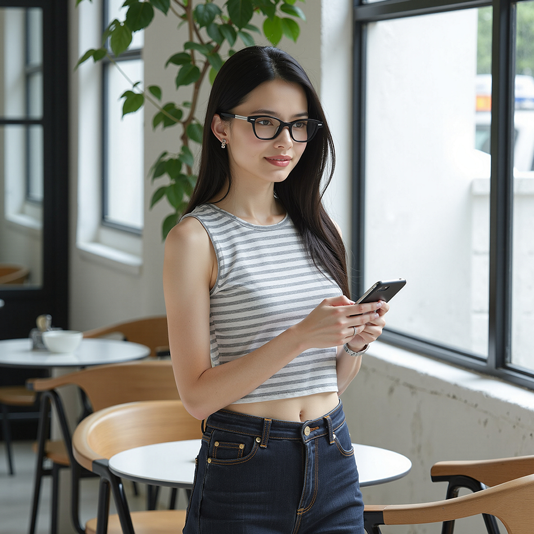 Lenskart STUDIO Black Full Rim Cat Eye right side