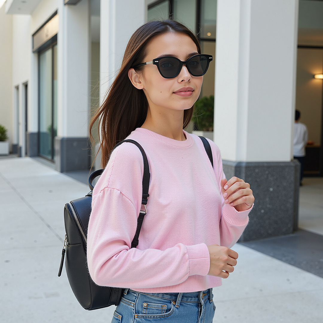 Lenskart STUDIO Black Full Rim Cat Eye right side