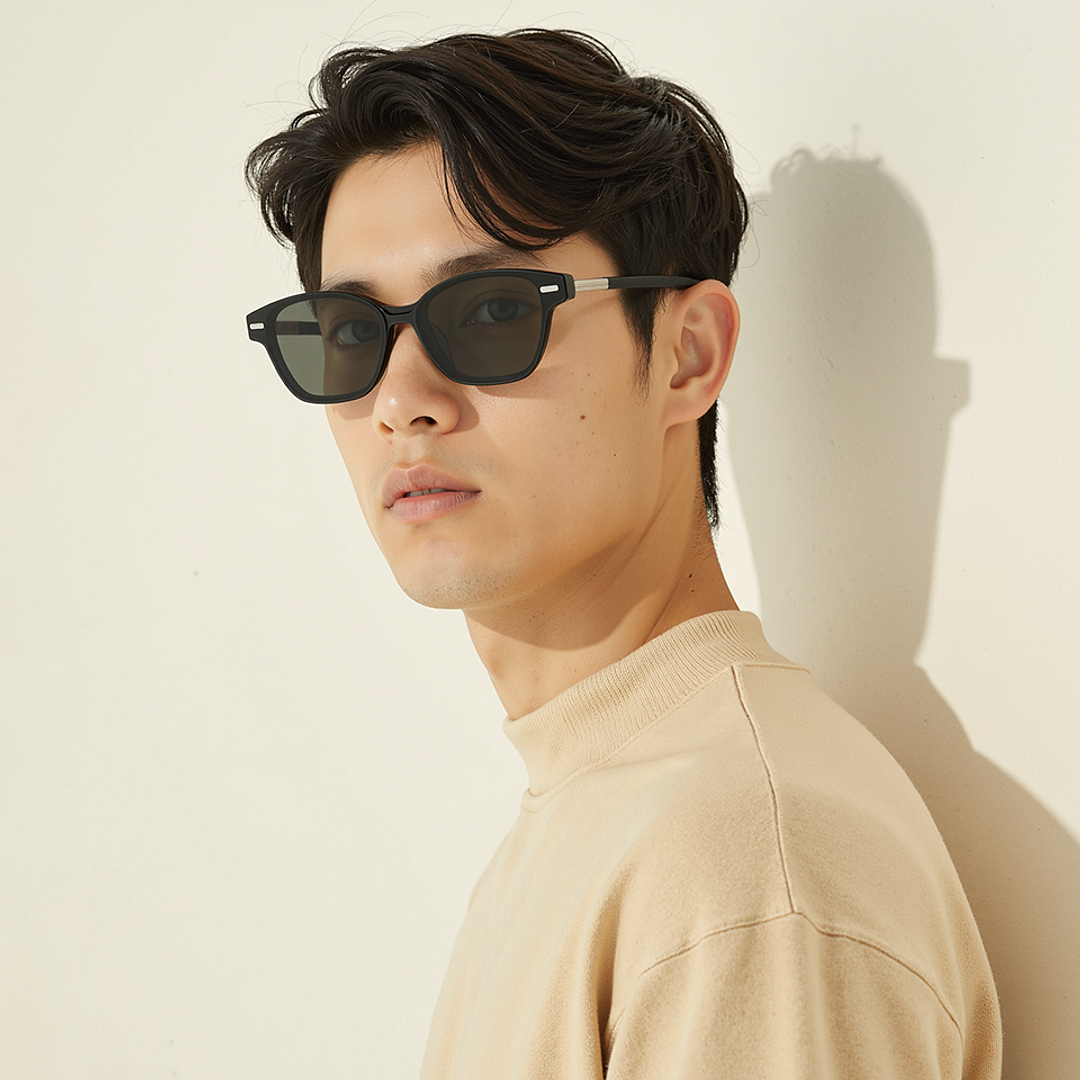 Lenskart STUDIO Black Full Rim Cat Eye left side