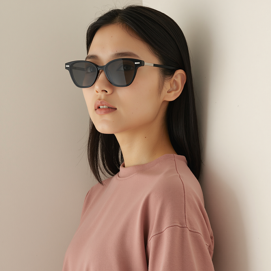 Lenskart STUDIO Black Full Rim Cat Eye right side