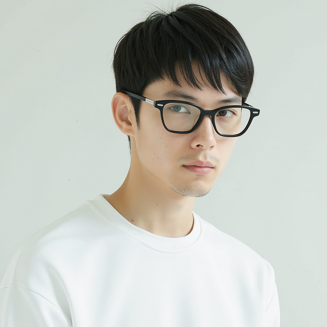 Lenskart STUDIO Black Full Rim Cat Eye left side