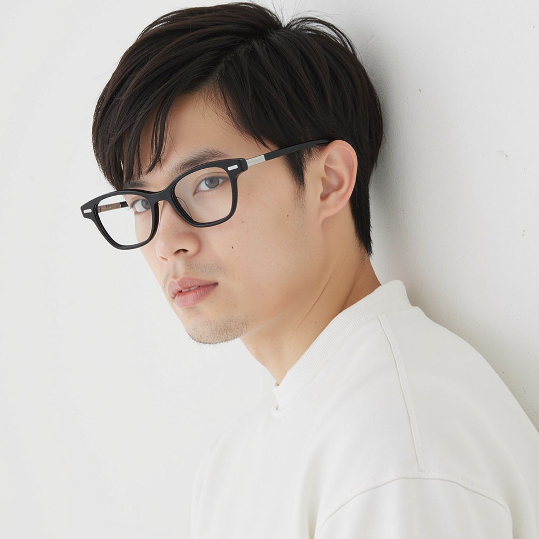 Lenskart STUDIO Black Full Rim Cat Eye right side