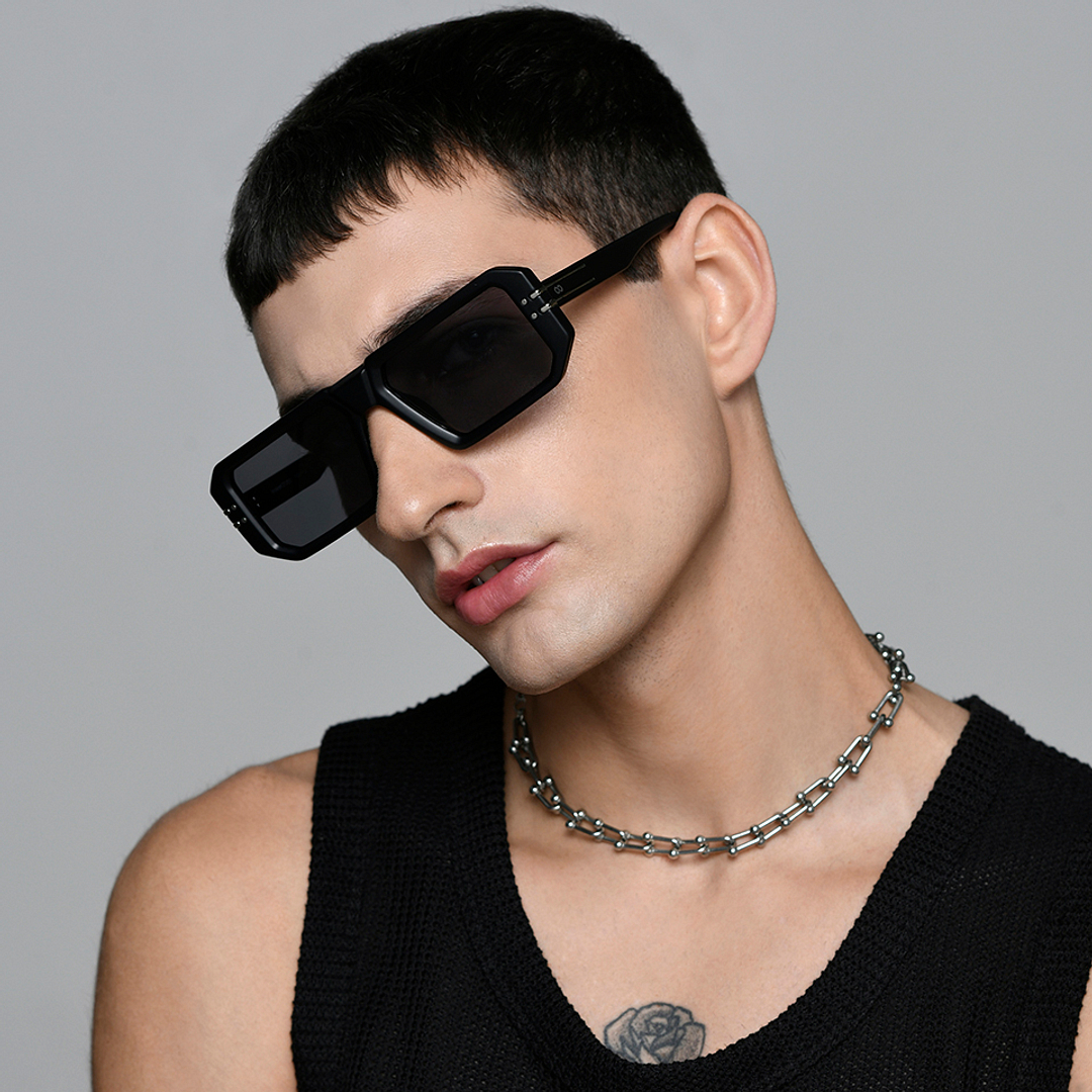 لينسكارت ستوديو أونلاين أسود حافة كاملة المستطيل left side