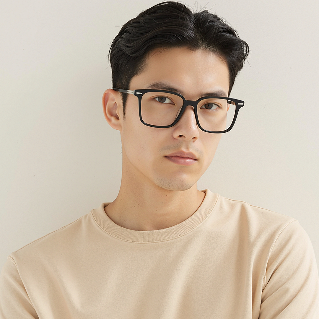 Lenskart STUDIO Black Full Rim Square left side