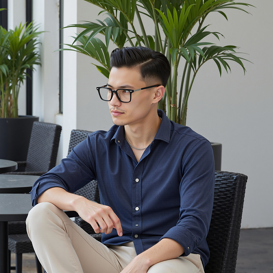 Lenskart STUDIO Black Full Rim Square right side