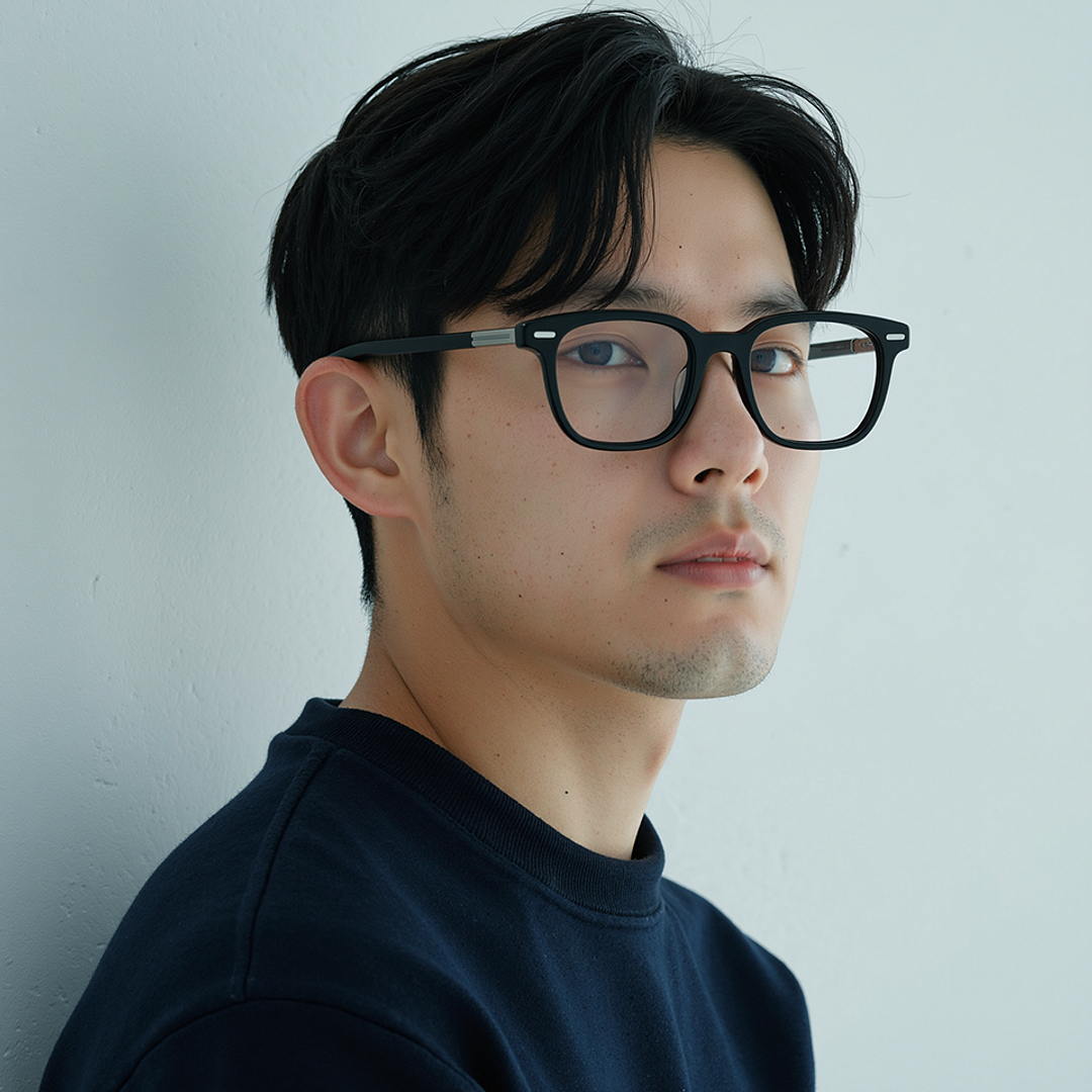 Lenskart STUDIO Black Full Rim Square left side