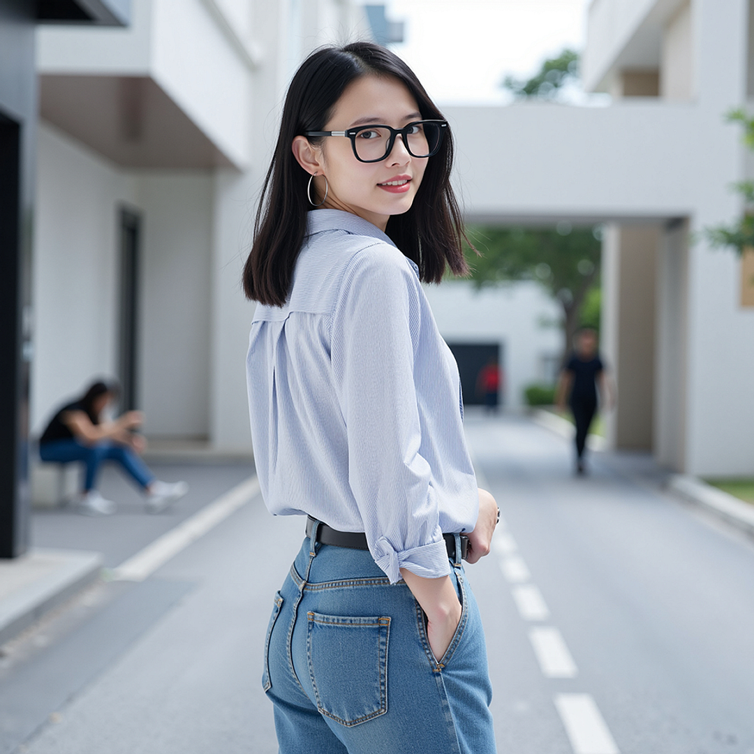 Lenskart STUDIO Black Full Rim Square left side