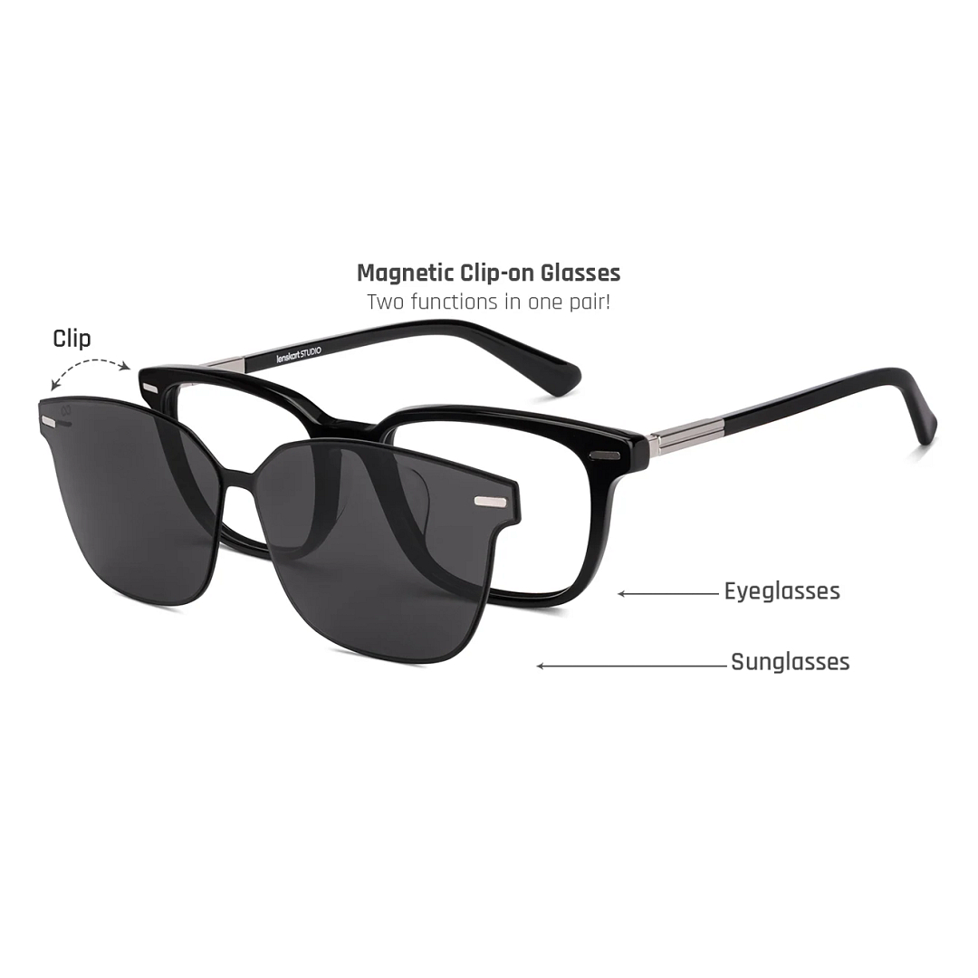 Lenskart STUDIO Black Full Rim Square left side