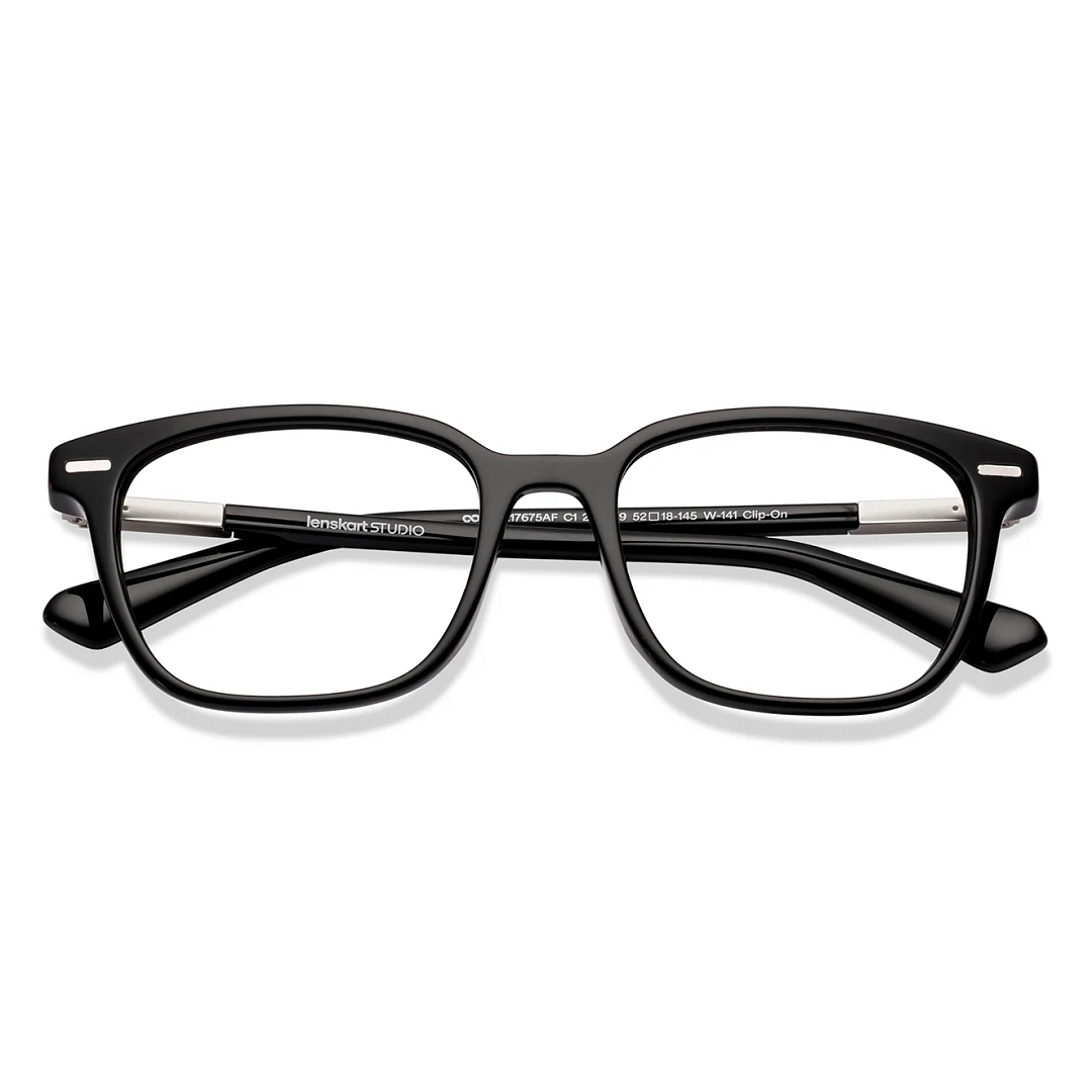 Lenskart STUDIO Black Full Rim Square left side
