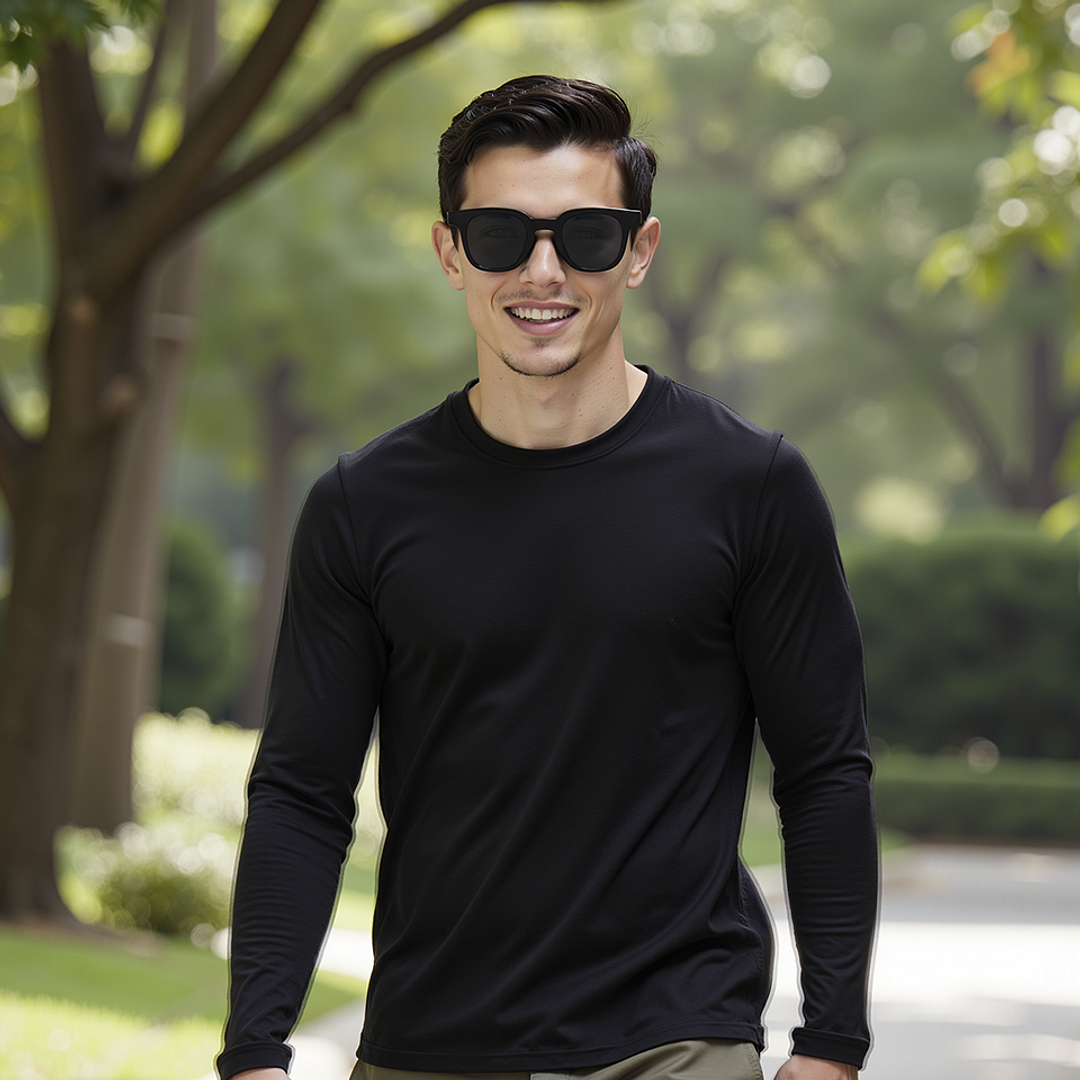 Lenskart Air Black Full Rim Round left side