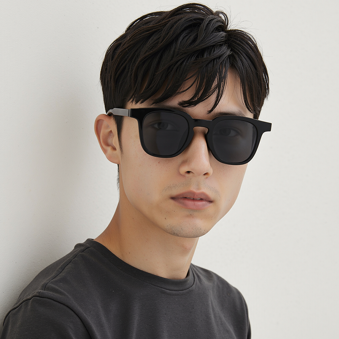 Lenskart Air Black Full Rim Round left side