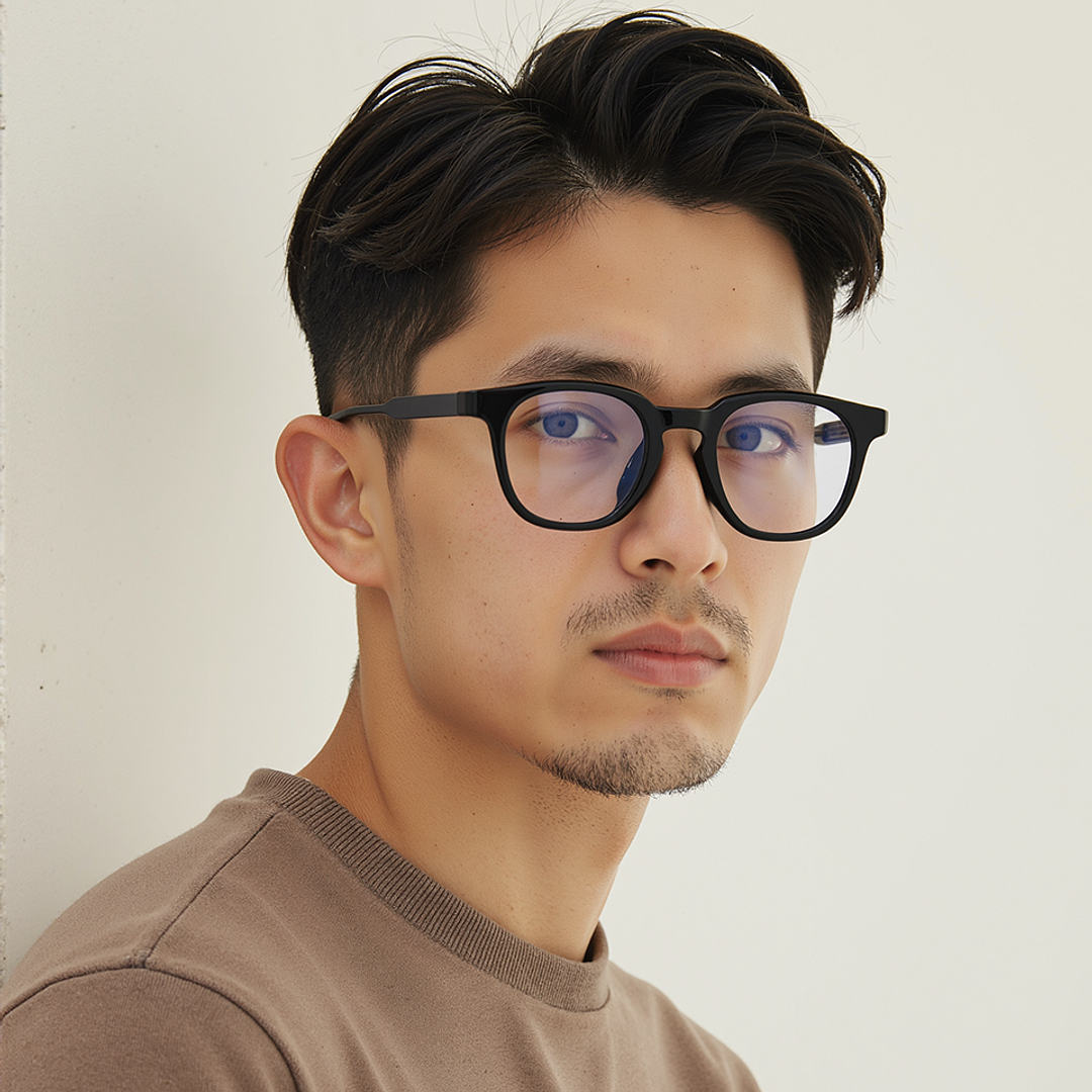 Lenskart Air Black Full Rim Round left side