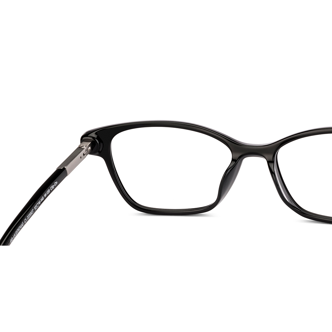 Lenskart STUDIO Black Full Rim Cat Eye right side