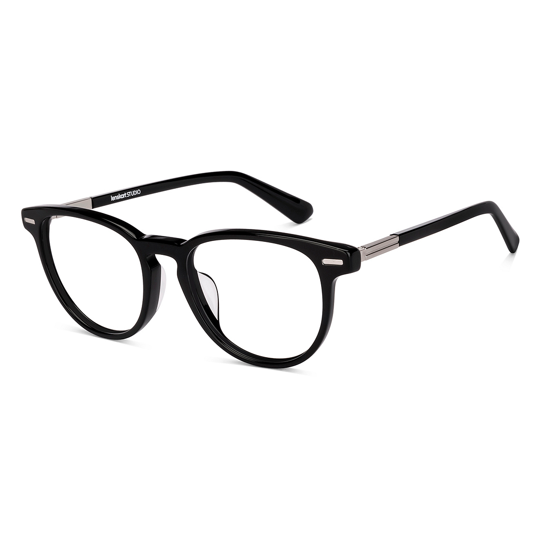 Lenskart STUDIO Black Full Rim Round left side