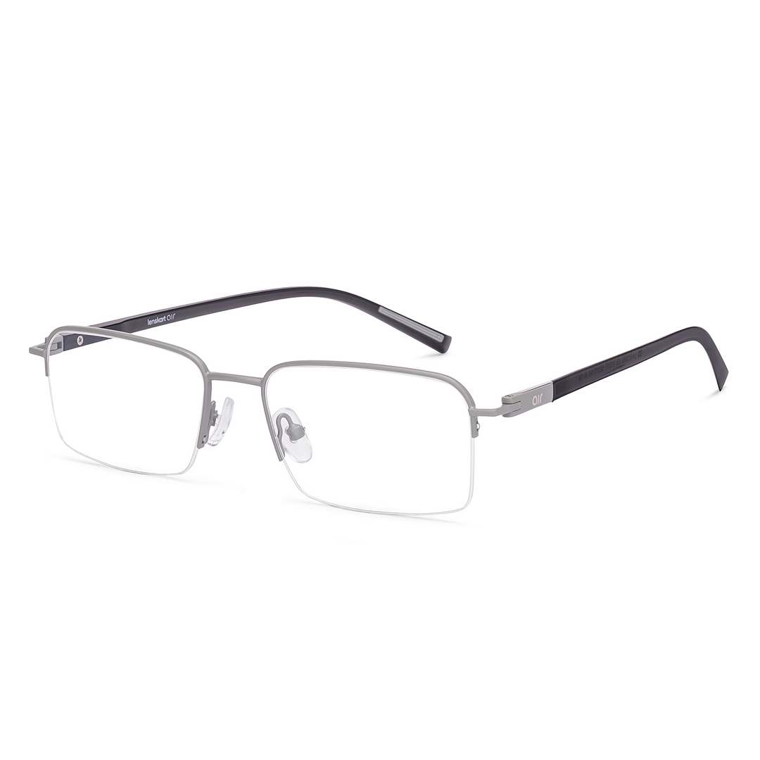 Lenskart Air Light Gray Half Rim Rectangle right side