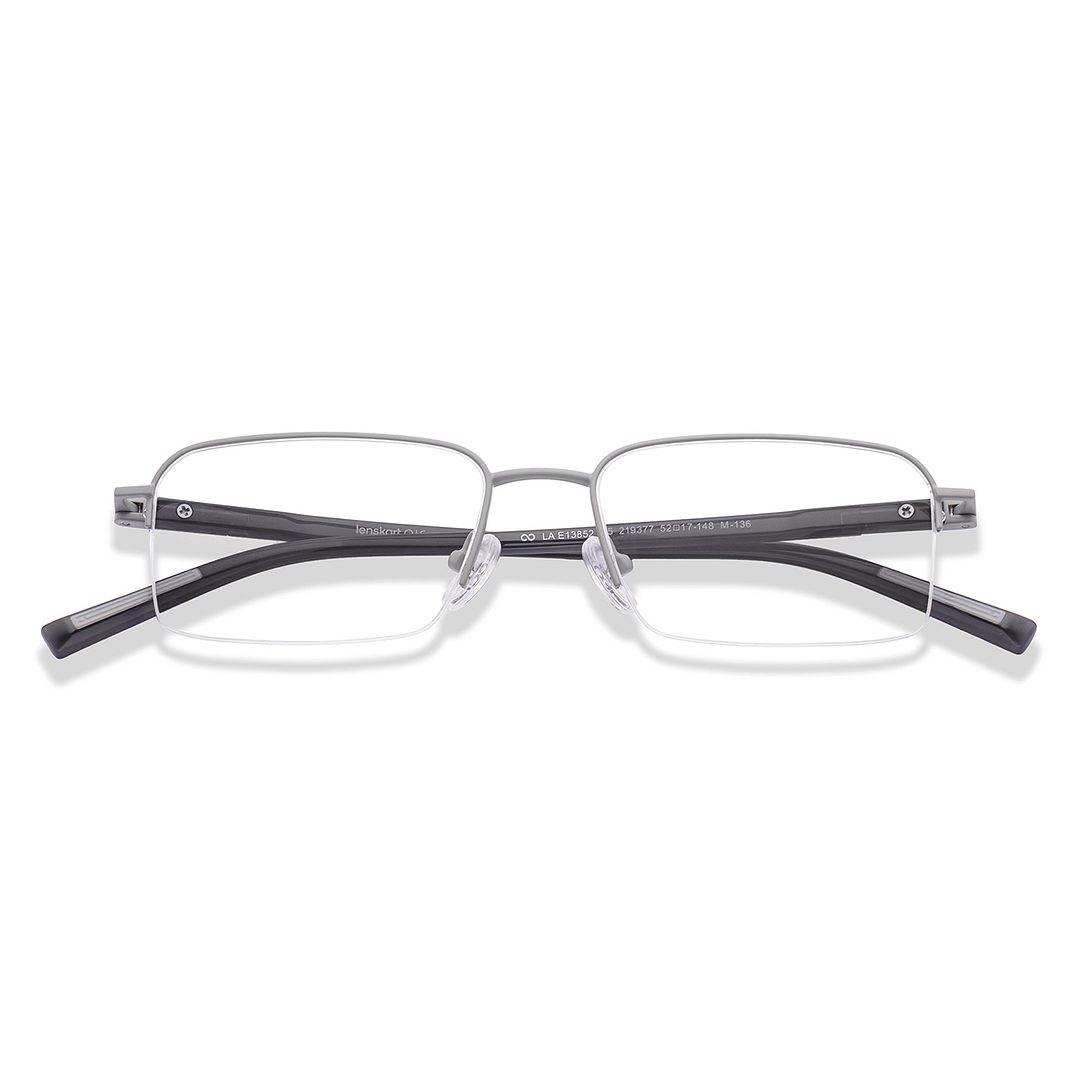 Lenskart Air Light Gray Half Rim Rectangle left side