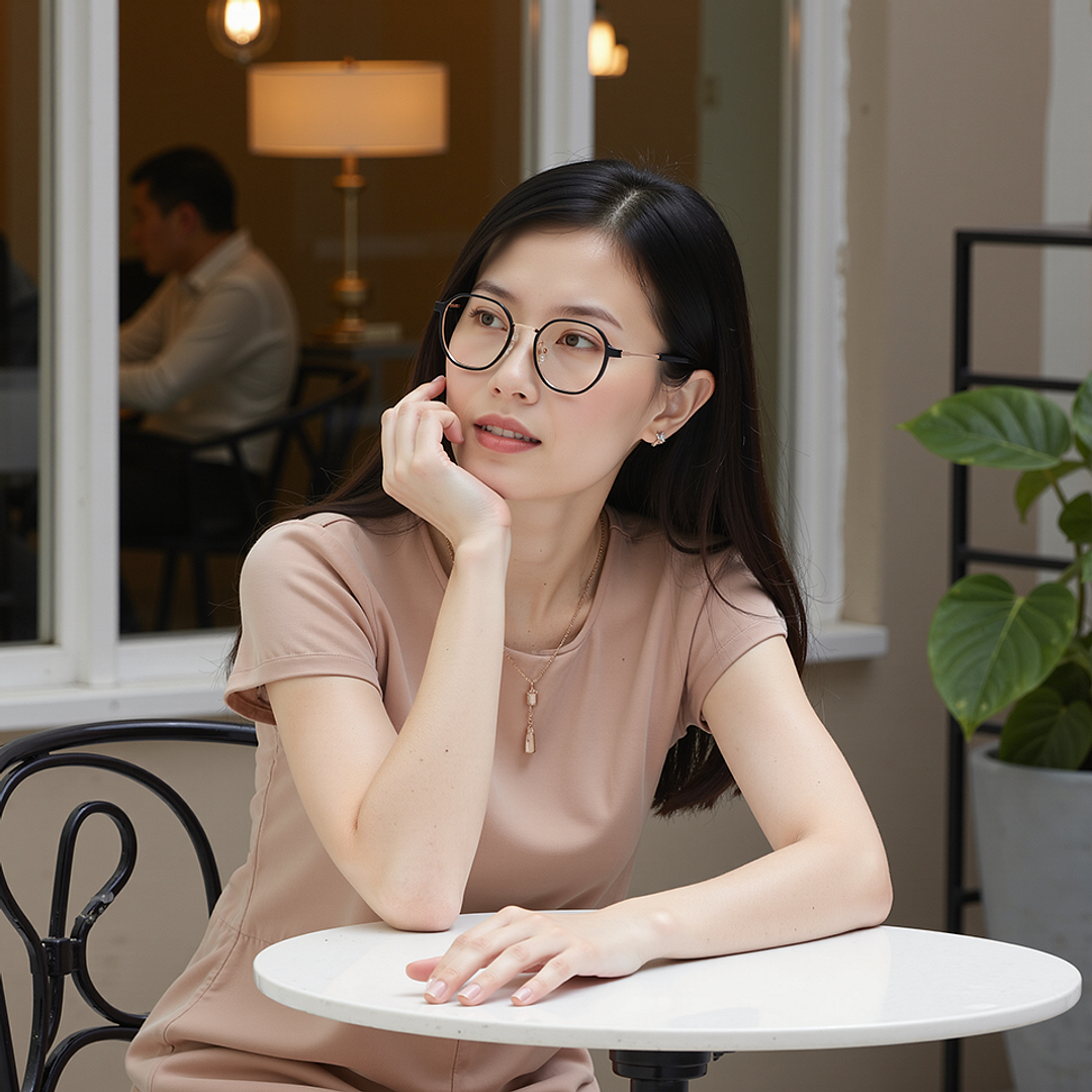 Lenskart Air Black Full Rim Geometric left side