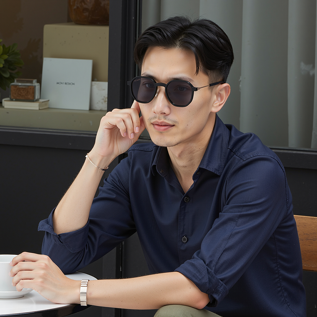 Lenskart Air Black Full Rim Geometric right side