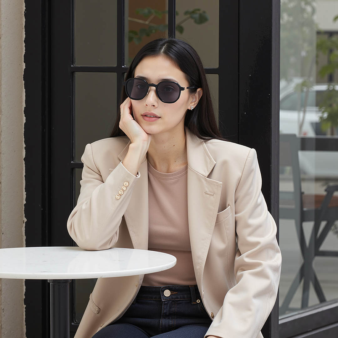 Lenskart Air Black Full Rim Geometric left side