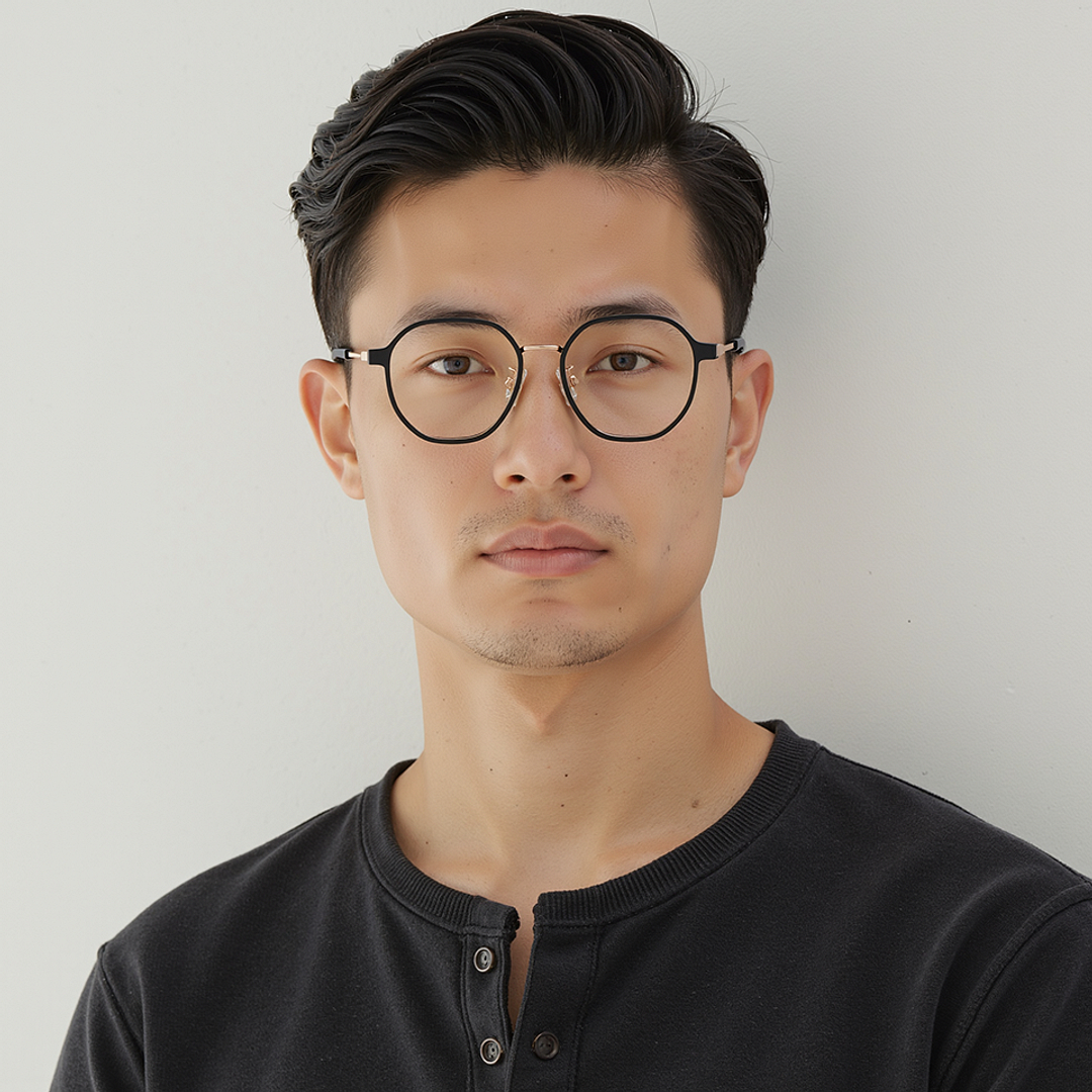 Lenskart Air Black Full Rim Geometric right side
