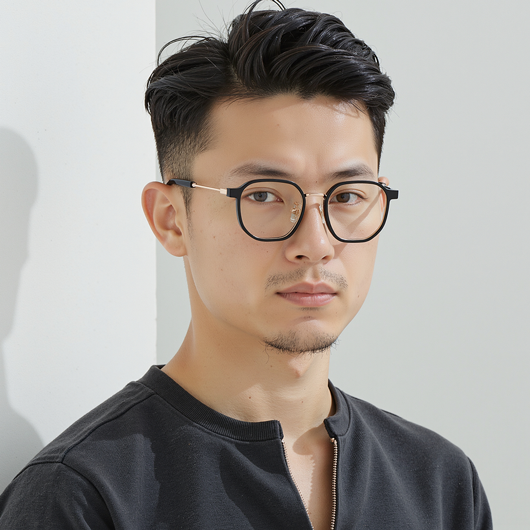 Lenskart Air Black Full Rim Geometric left side