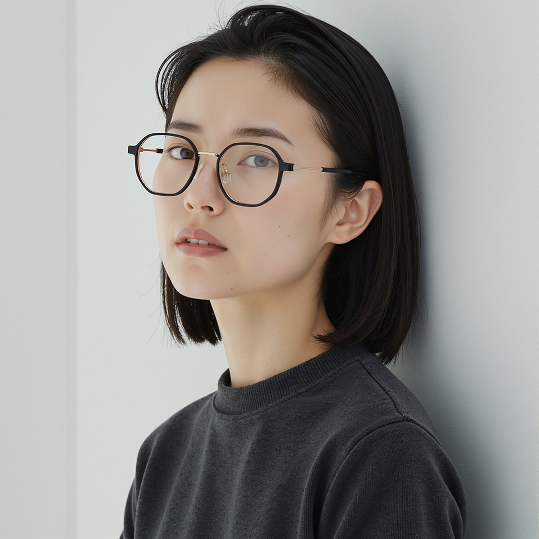 Lenskart Air Black Full Rim Geometric right side