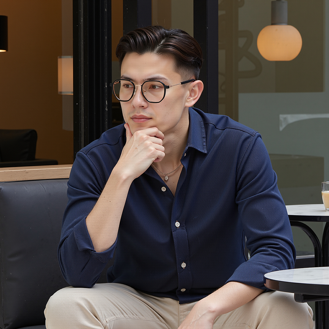 Lenskart Air Black Full Rim Geometric right side