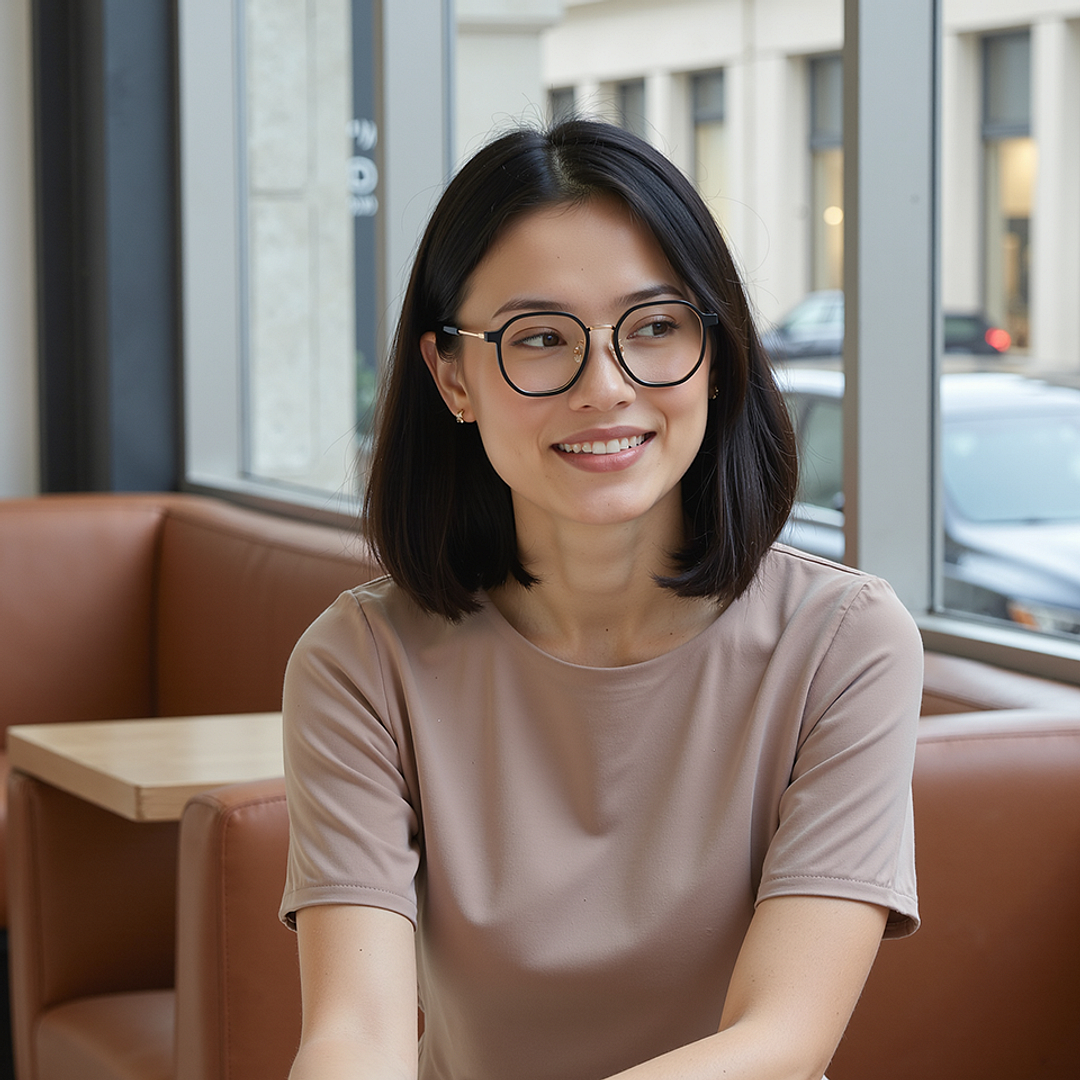 Lenskart Air Black Full Rim Geometric left side