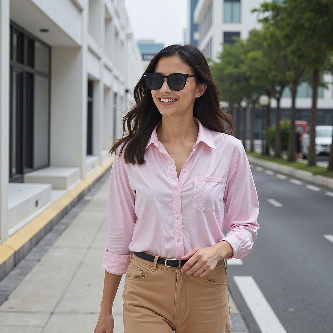 Lenskart STUDIO Blue Transparent Full Rim Square left side