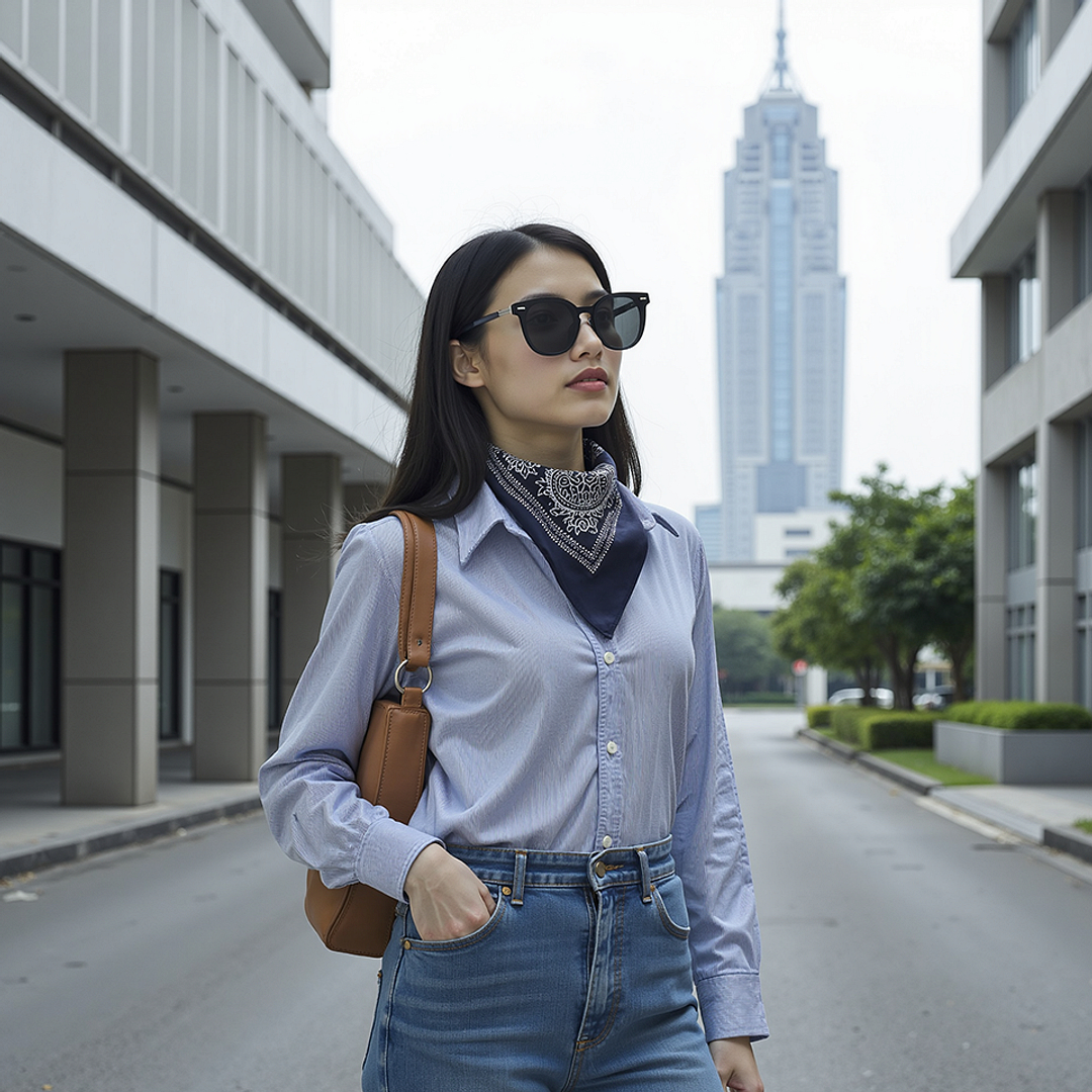 Lenskart STUDIO Blue Transparent Full Rim Square left side