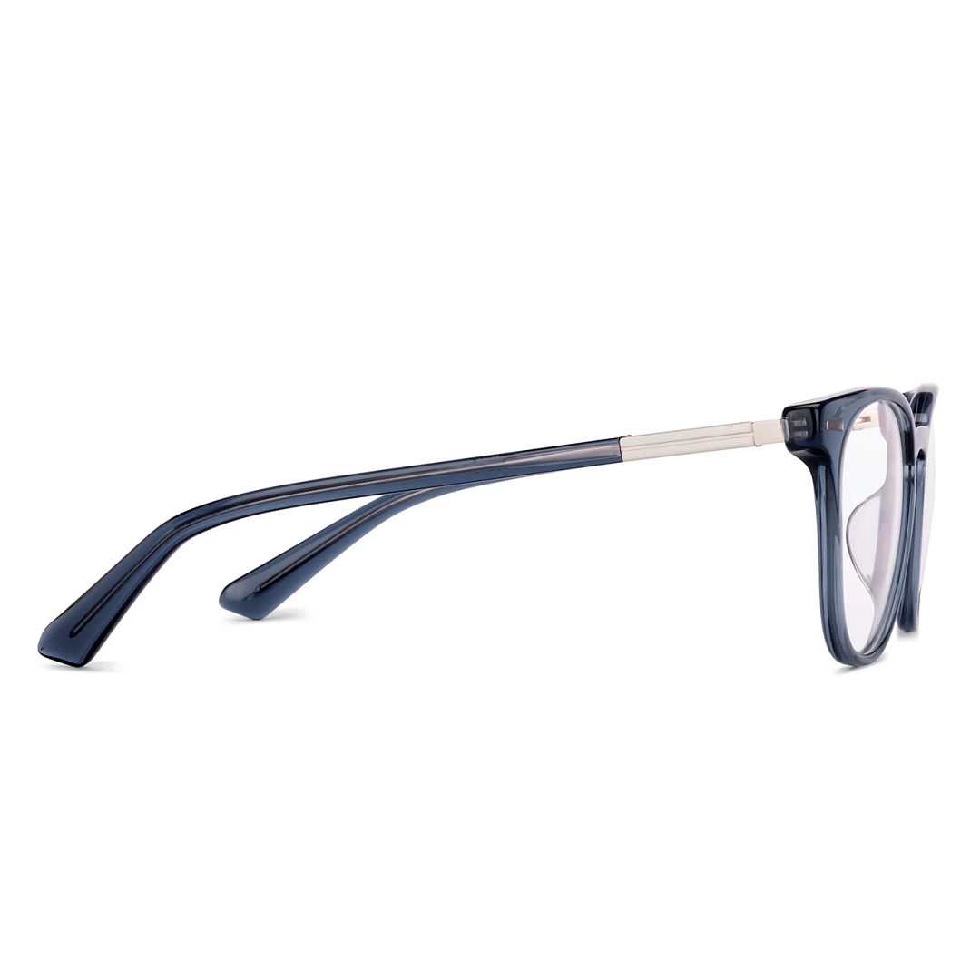 Lenskart STUDIO Blue Transparent Full Rim Square left side