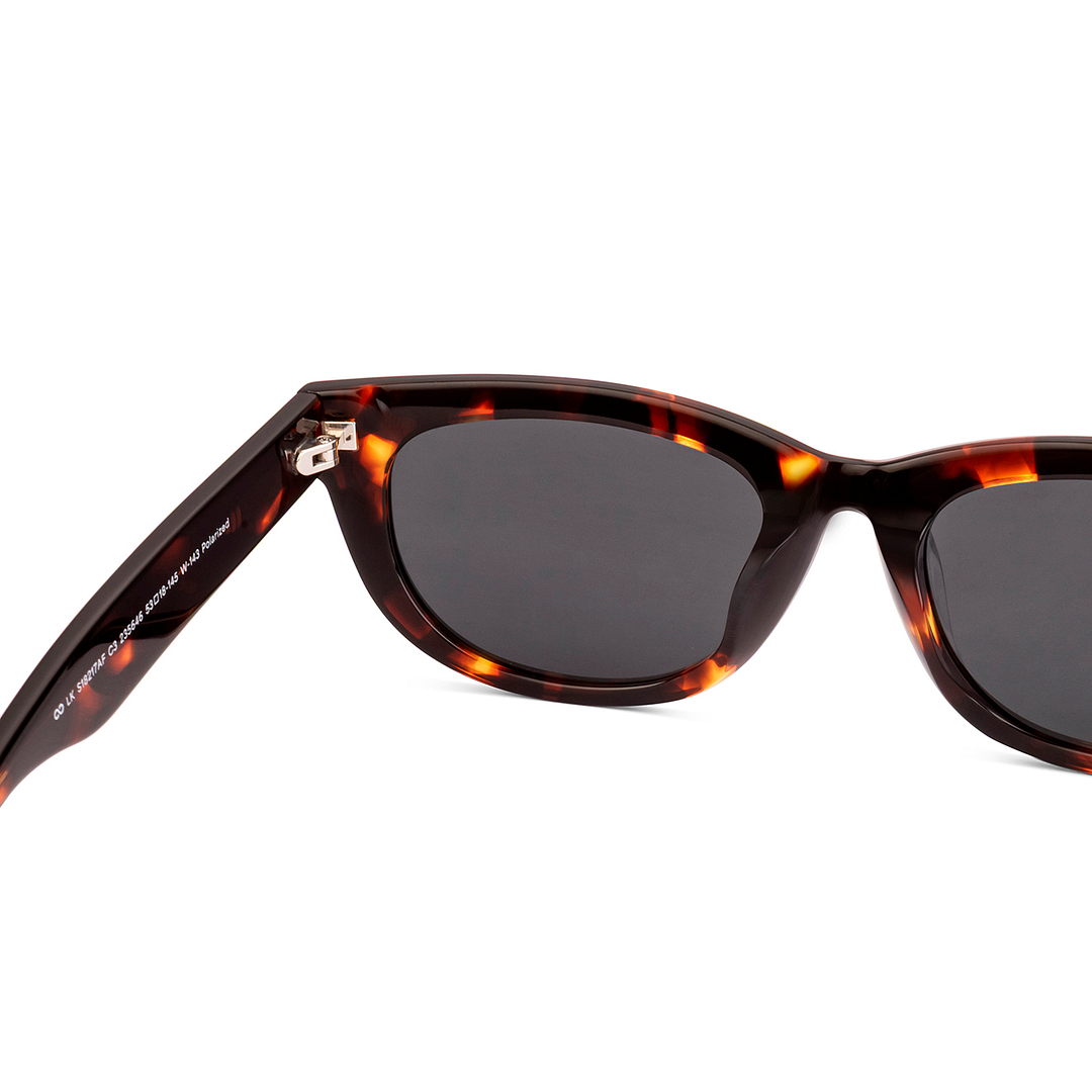 Lenskart Brown Tortoise Full Rim Cat Eye left side