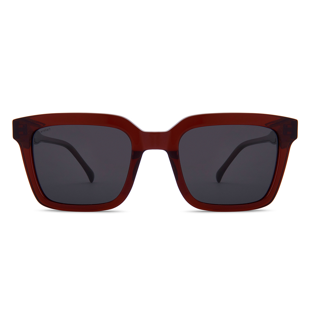 Lenskart Brown Transparent Full Rim Square right side
