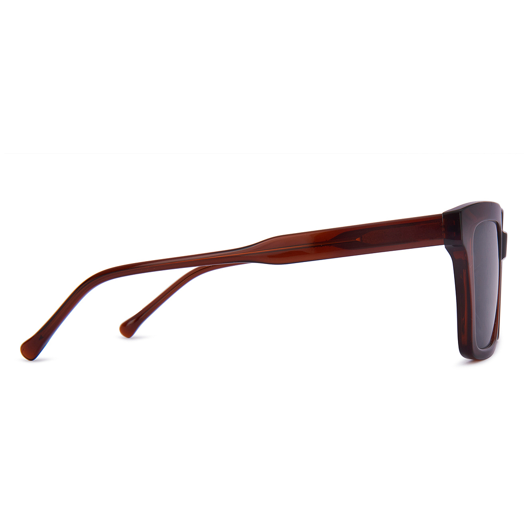 Lenskart Brown Transparent Full Rim Square left side