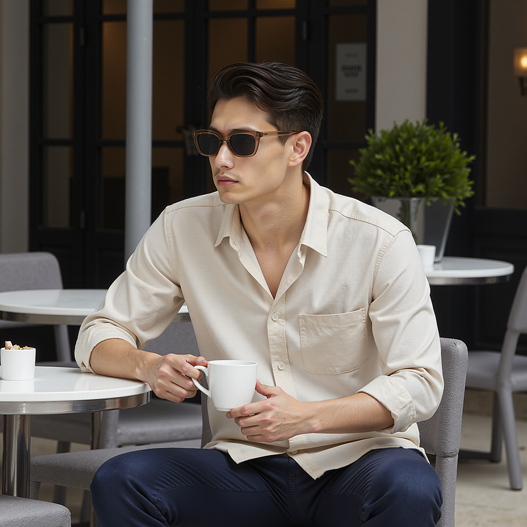 Lenskart Brown Transparent Full Rim Square left side