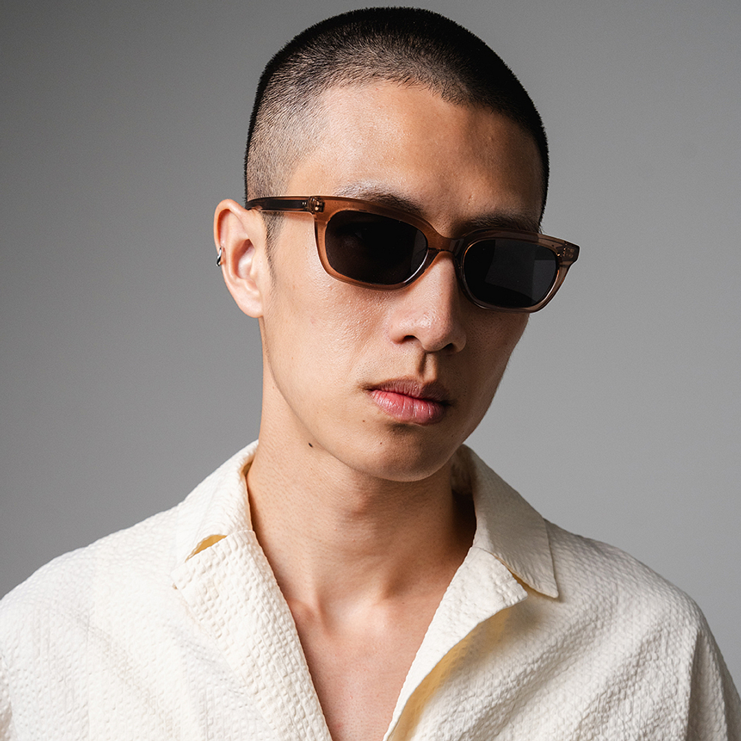 Lenskart Brown Transparent Full Rim Square left side