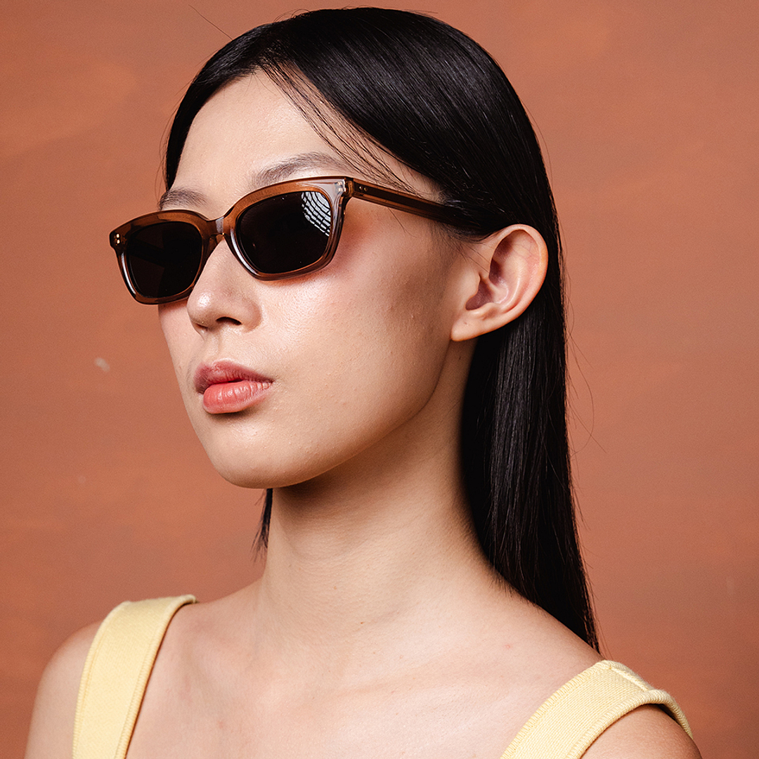 Lenskart Brown Transparent Full Rim Square right side