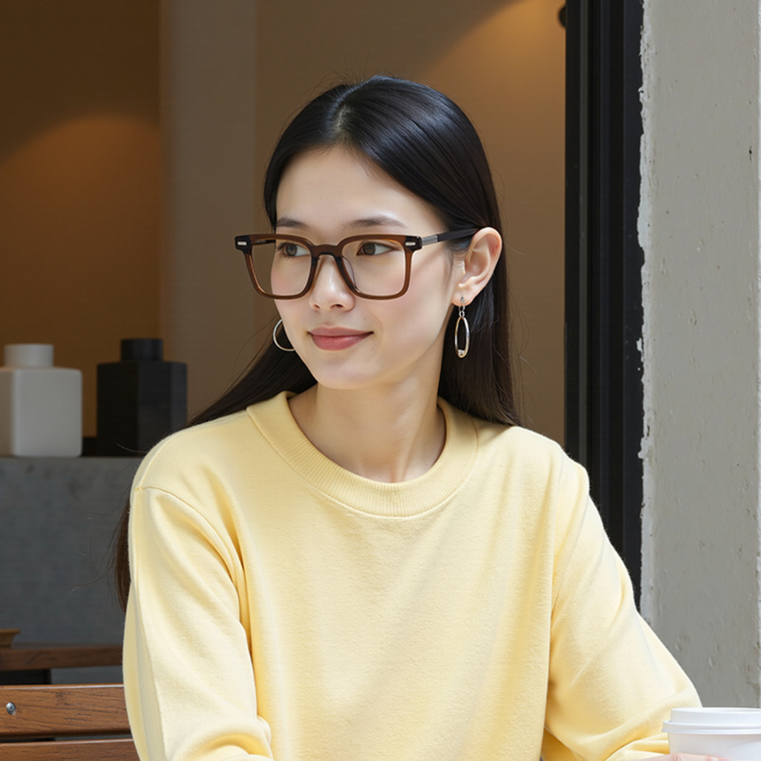 Lenskart STUDIO Dark Brown Full Rim Square right side