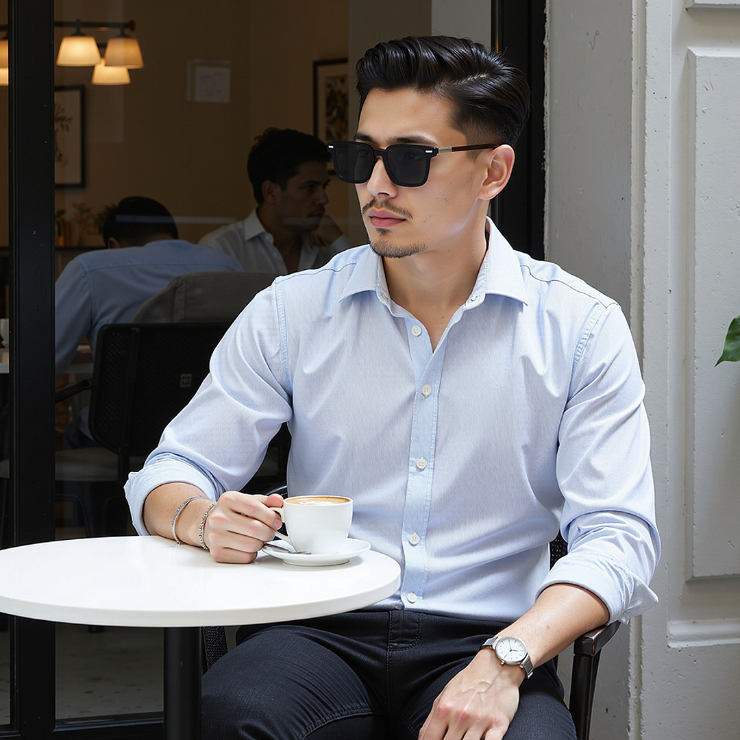 Lenskart STUDIO Dark Brown Full Rim Square left side