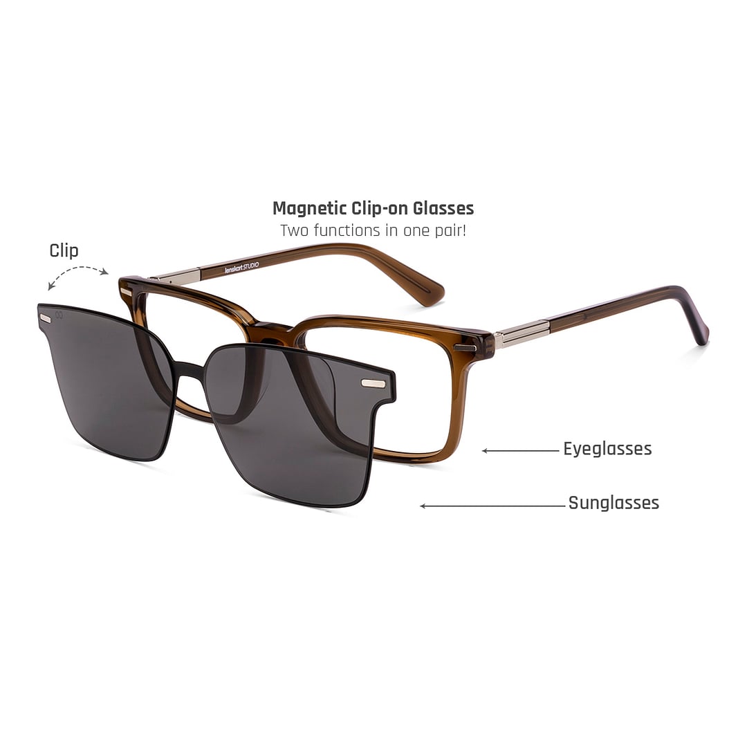Lenskart STUDIO Dark Brown Full Rim Square left side