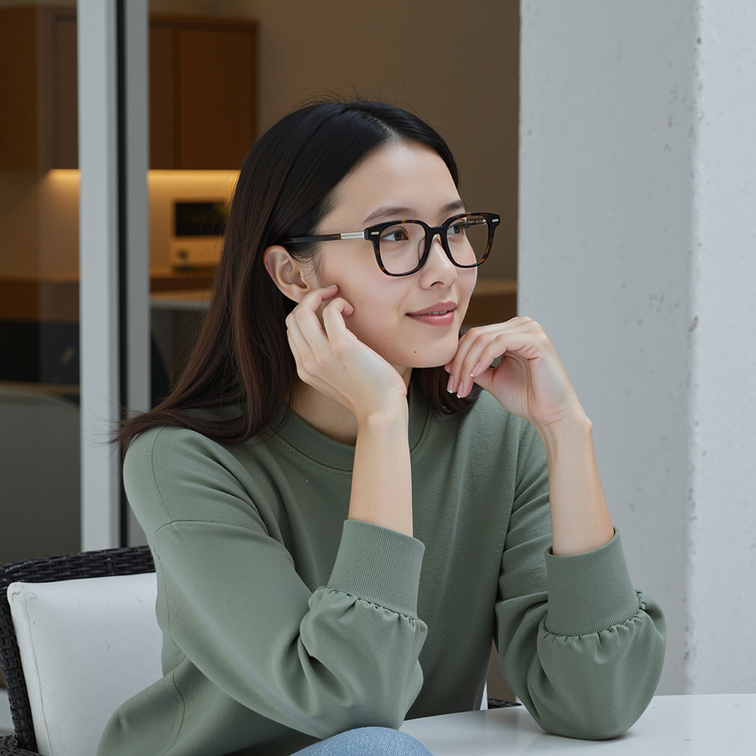 Lenskart STUDIO Demi Full Rim Square left side